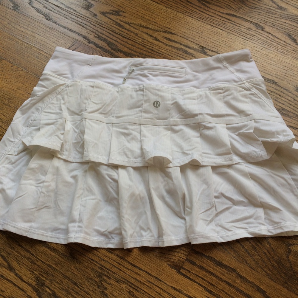 lululemon athletica White Ruffle Skirt